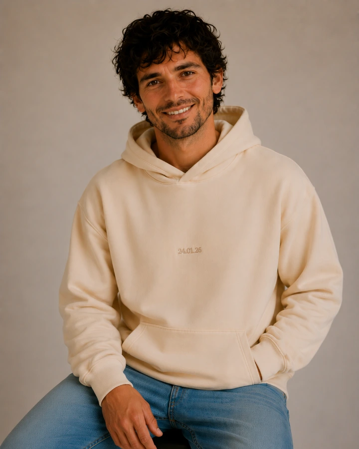 Sudadera bordada con fecha Edición Especial acusmagna.