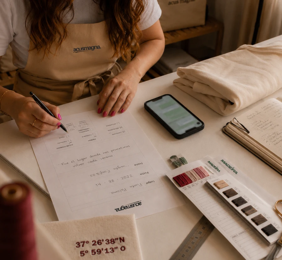 Taller para encargos de bordados personalizados