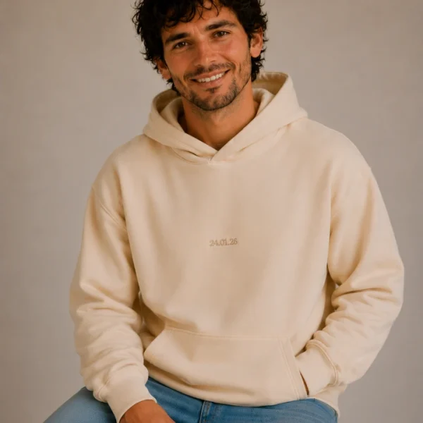 Sudadera bordada con fecha Edición Especial acusmagna.